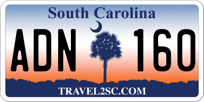 SC license plate ADN160