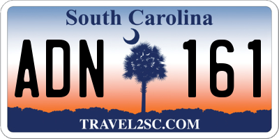 SC license plate ADN161