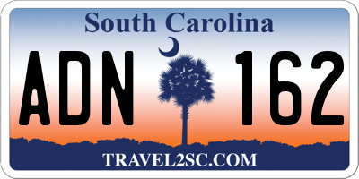 SC license plate ADN162