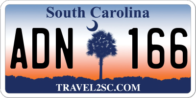 SC license plate ADN166
