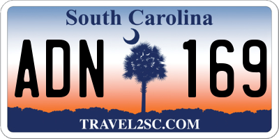 SC license plate ADN169