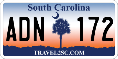 SC license plate ADN172
