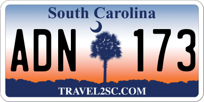 SC license plate ADN173