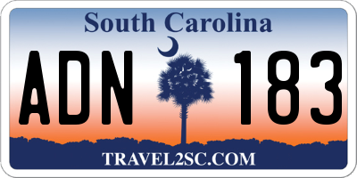 SC license plate ADN183
