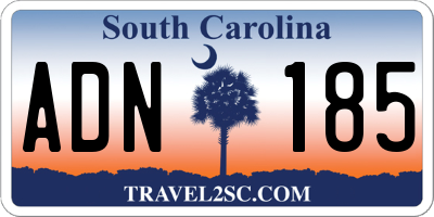 SC license plate ADN185