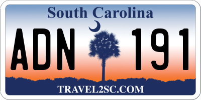 SC license plate ADN191