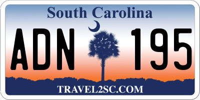 SC license plate ADN195
