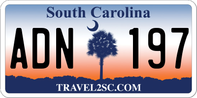 SC license plate ADN197