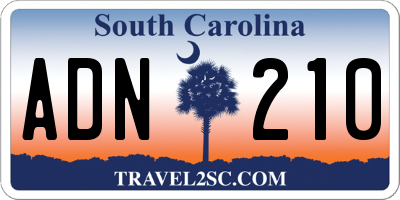 SC license plate ADN210