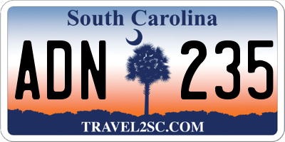 SC license plate ADN235