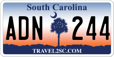 SC license plate ADN244