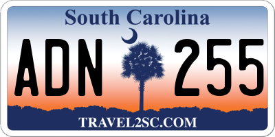 SC license plate ADN255