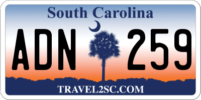 SC license plate ADN259