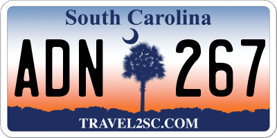 SC license plate ADN267