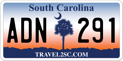 SC license plate ADN291