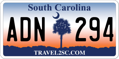 SC license plate ADN294