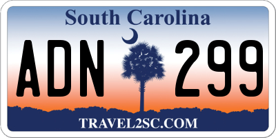 SC license plate ADN299