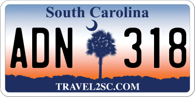 SC license plate ADN318