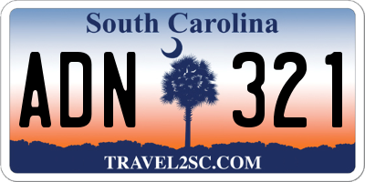 SC license plate ADN321
