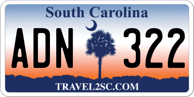 SC license plate ADN322