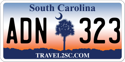 SC license plate ADN323