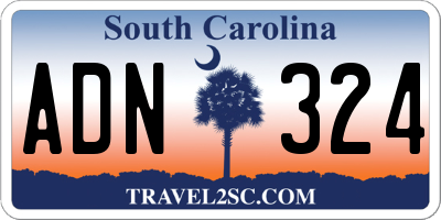 SC license plate ADN324