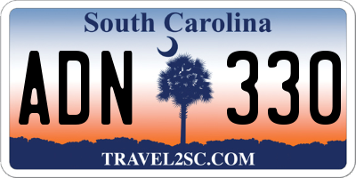 SC license plate ADN330