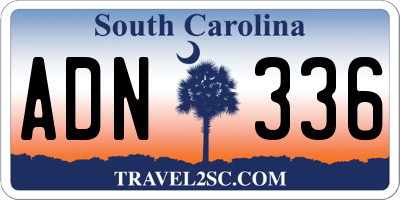 SC license plate ADN336