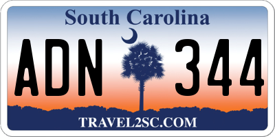 SC license plate ADN344