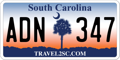 SC license plate ADN347