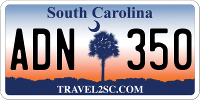 SC license plate ADN350