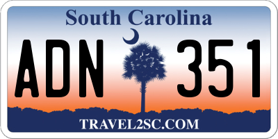 SC license plate ADN351