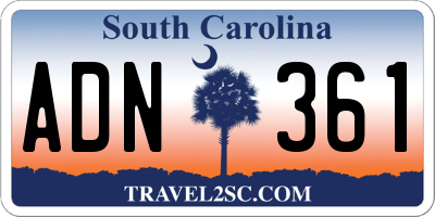SC license plate ADN361