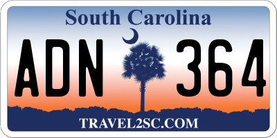 SC license plate ADN364