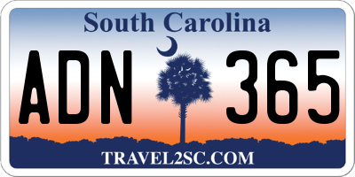 SC license plate ADN365