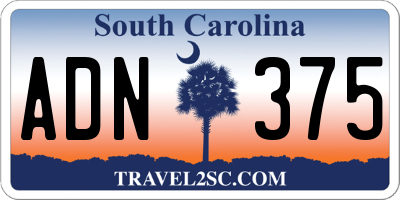 SC license plate ADN375