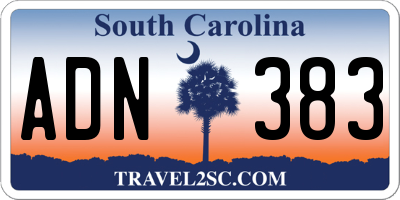 SC license plate ADN383