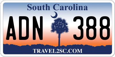 SC license plate ADN388