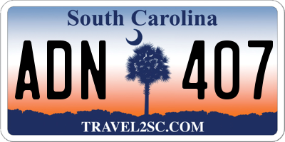 SC license plate ADN407