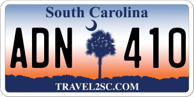 SC license plate ADN410