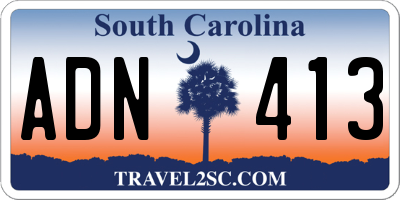 SC license plate ADN413