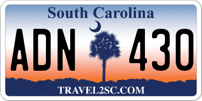 SC license plate ADN430