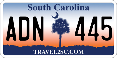 SC license plate ADN445
