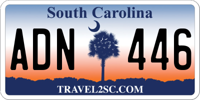 SC license plate ADN446