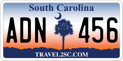 SC license plate ADN456