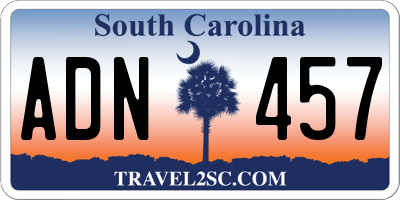 SC license plate ADN457