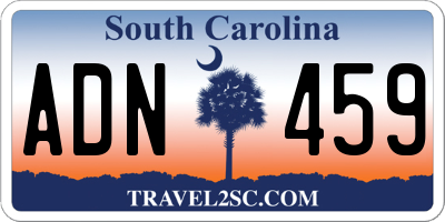 SC license plate ADN459