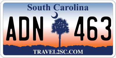 SC license plate ADN463