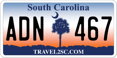 SC license plate ADN467