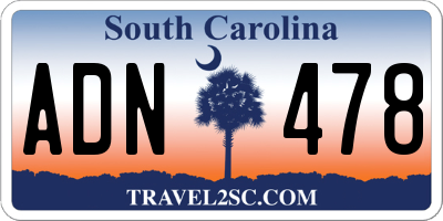 SC license plate ADN478